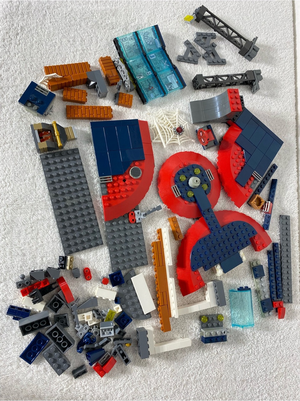 LEGO Marvel Spider Man Attack on the Spider Lair (Set 76175) Parts Lot 458g